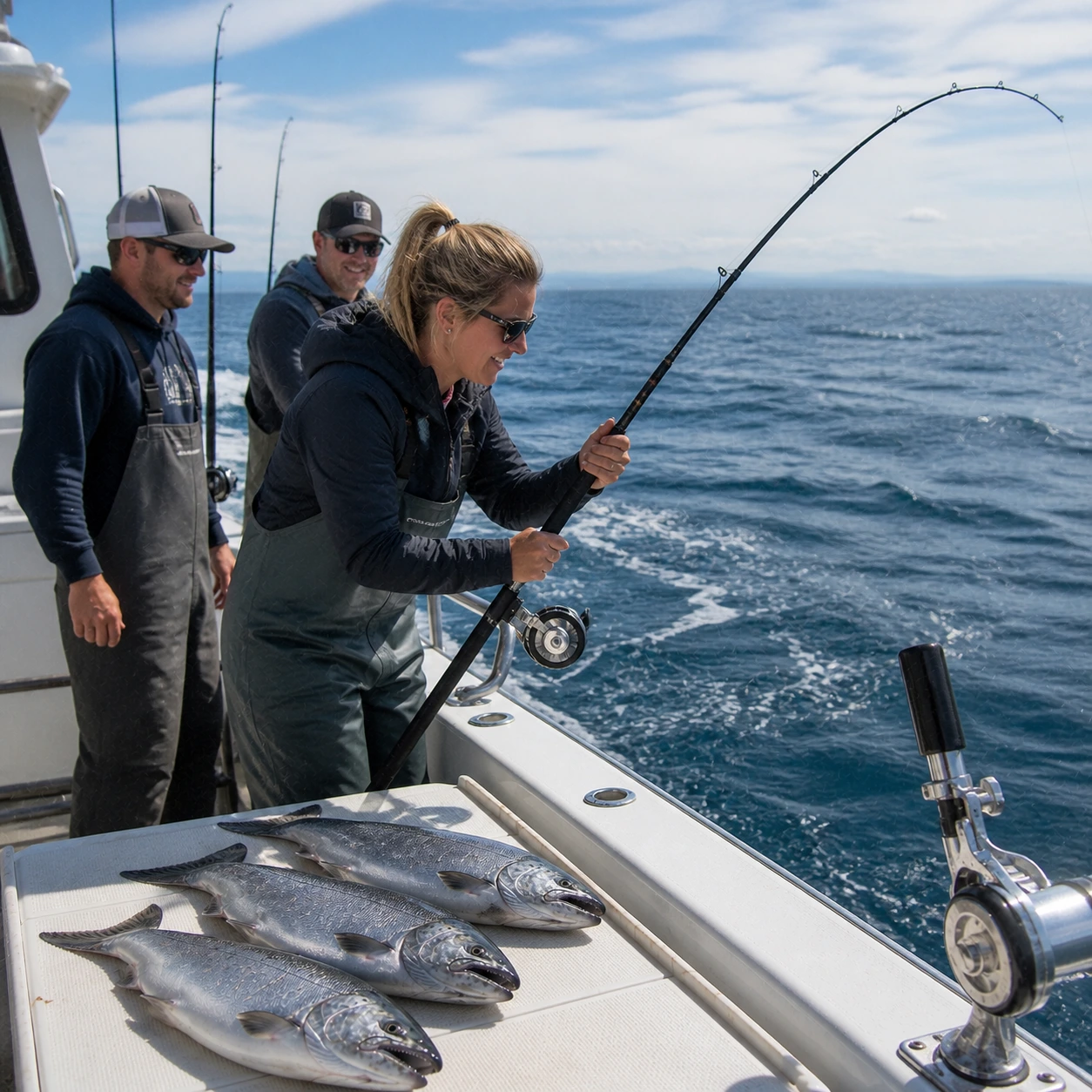 Successful Salmon Catch