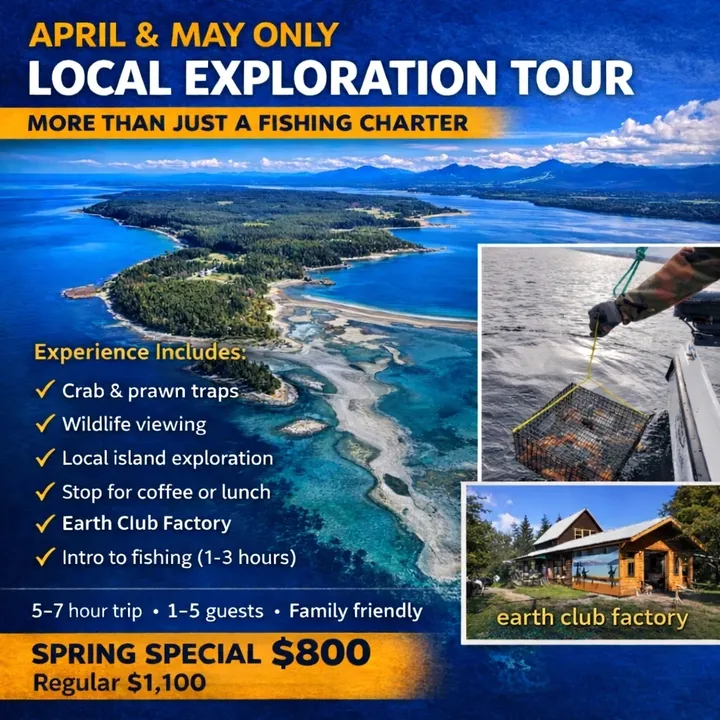 Comox Spring Coastal Explorer & Fishing Trip | VI-FT-009